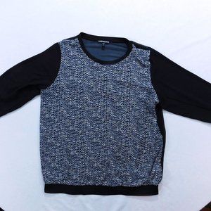 Express chiffon shirt SIZE LARGE Black & Gray